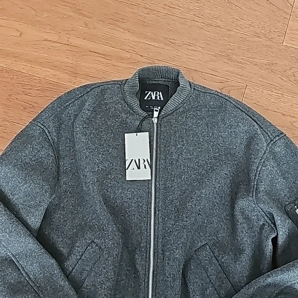 NEW Zara Wool Bomber Jacket